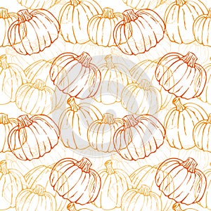 Pumpkin Background seamless pattern