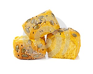 Pumpkin Bread isolated on white background