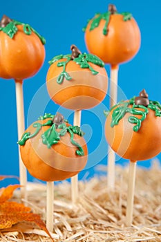 Pumpkin cake pops