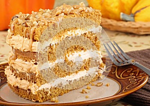 Pumpkin Cake Slice
