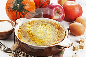 Pumpkin casserole with apple
