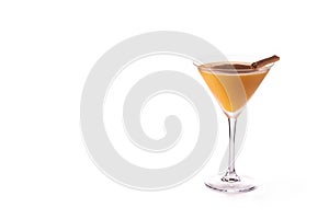 Pumpkin cocktail isolated on white background