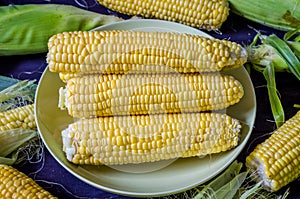 Pumpkin corn on the table