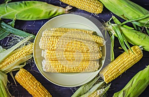 Pumpkin corn on the table