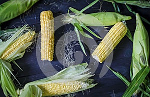 Pumpkin corn on the table