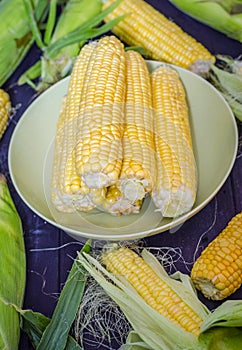 Pumpkin corn on the table