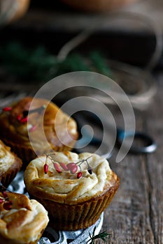 PUMPKIN CREAM CHEESE SWIRL MUFFINS.