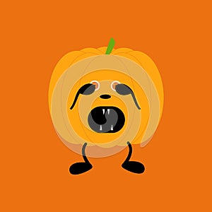 Pumpkin in fear