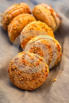 Pumpkin flavor orange color macaron cookies