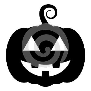 Pumpkin Halloween Black Icon Silhouette Stencil photo