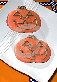 Pumpkin halloween cookies