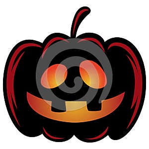 Pumpkin Halloween Lantern Cute Face Cartoon Vector