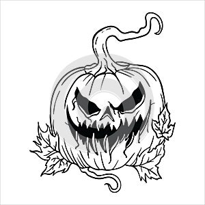 Pumpkin halloween vector.