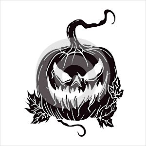 Pumpkin halloween vector.