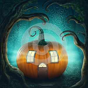 Pumpkin haunted house