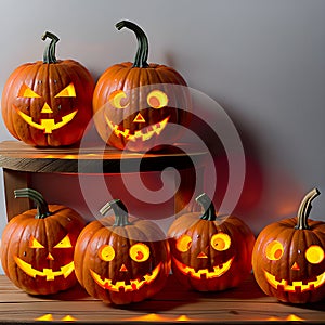 pumpkin head jack lantern for the holiday Halloween illustration