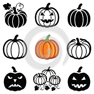 Calabaza icono ilustraciones 