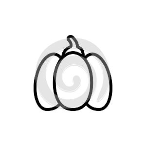 Pumpkin icon. Simple line, outline vector elements of vegetarian food icons for ui and ux, website or mobile application