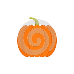 Pumpkin icon. Vector illustration. Autumn symbol. Flat design