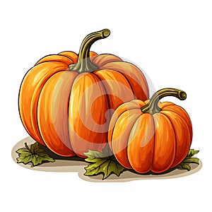 Pumpkin isolated on a white background