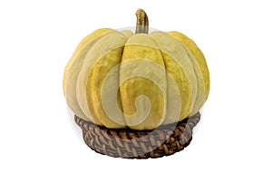 Pumpkin isolated in white background with clippingpath