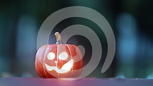 Pumpkin lantern lights inner glow to celebrate halloween day and for fun