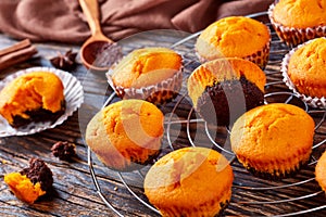 Pumpkin muffins for potluck or halloween