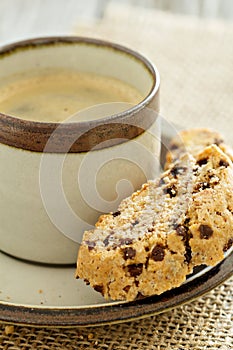 Pumpkin, nuts and chocolate biscotti
