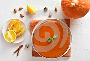 Pumpkin orange pie photo
