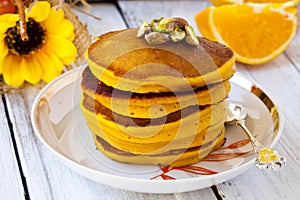Pumpkin pancakes