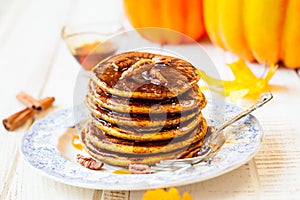 Pumpkin pancakes