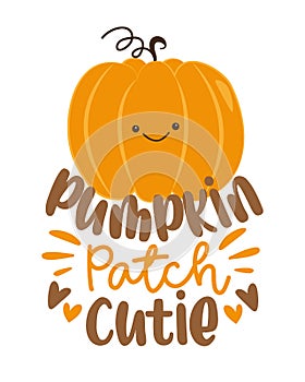 Pumpkin patch cutie - little siley pumpkin for children.