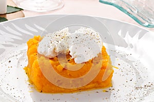 Pumpkin pie with fresh cheese