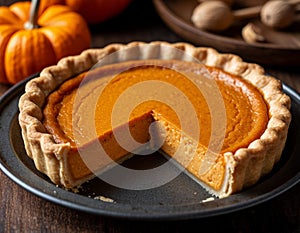 Pumpkin pie. Generated by AI.