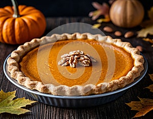 Pumpkin pie. Generated by AI.