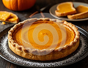 Pumpkin pie. Generated by AI.