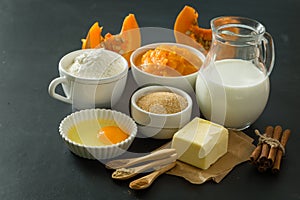 Pumpkin pie ingredients