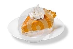 Pumpkin Pie Slice Isolated