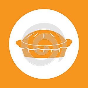 Pumpkin pie. Vector illustration decorative background design