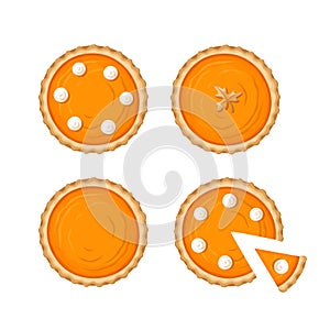 Pumpkin pies. Vector illustration.