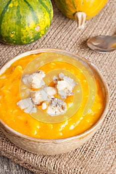 Pumpkin porridge with cheese