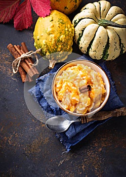 Pumpkin porridge with cinnamon