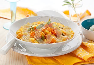 Pumpkin risotto photo