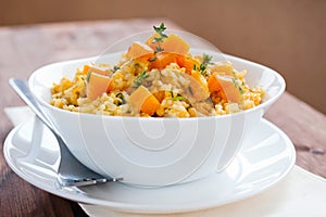 Pumpkin risotto photo