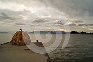 Pumpkin sculpture, Naoshima island