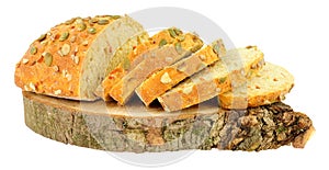 Pumpkin Seed Covered Carrot Bread Bloomer Loaf photo