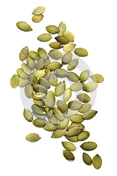 Pumpkin seed isolated on white