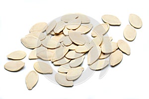 Pumpkin seed isolated on white