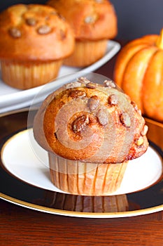 Pumpkin seed muffins served for breakfast