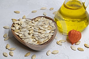 Pumpkin seed oil background